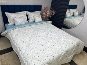 روتختی نخ‌پنبه ژاکارد اعلا (طرح گلریز آسمان)