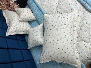 روتختی نخ‌پنبه ژاکارد اعلا (طرح گلریز آسمان)