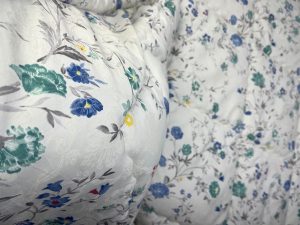 روتختی نخپنبه ژاکارد اعلا (طرح شکوفه های آبی)