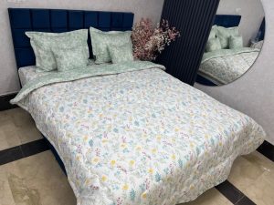 روتختی نخ‌پنبه ژاکارد اعلا (طرح شکوفه های طلا)