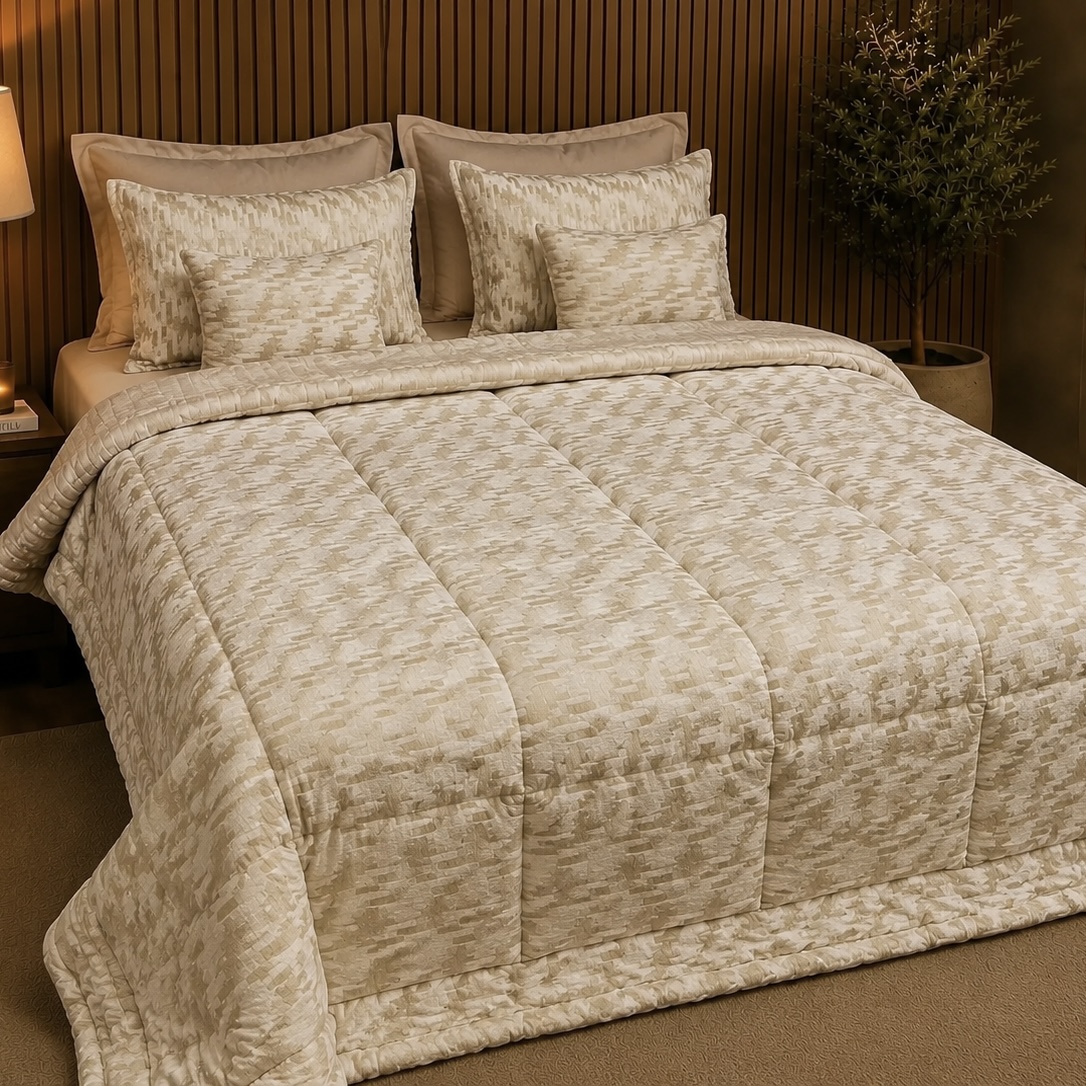 rotakhti-chanel-jacquard-rouha روتختی شانل ژاکارد روحا (کرم سیر)
